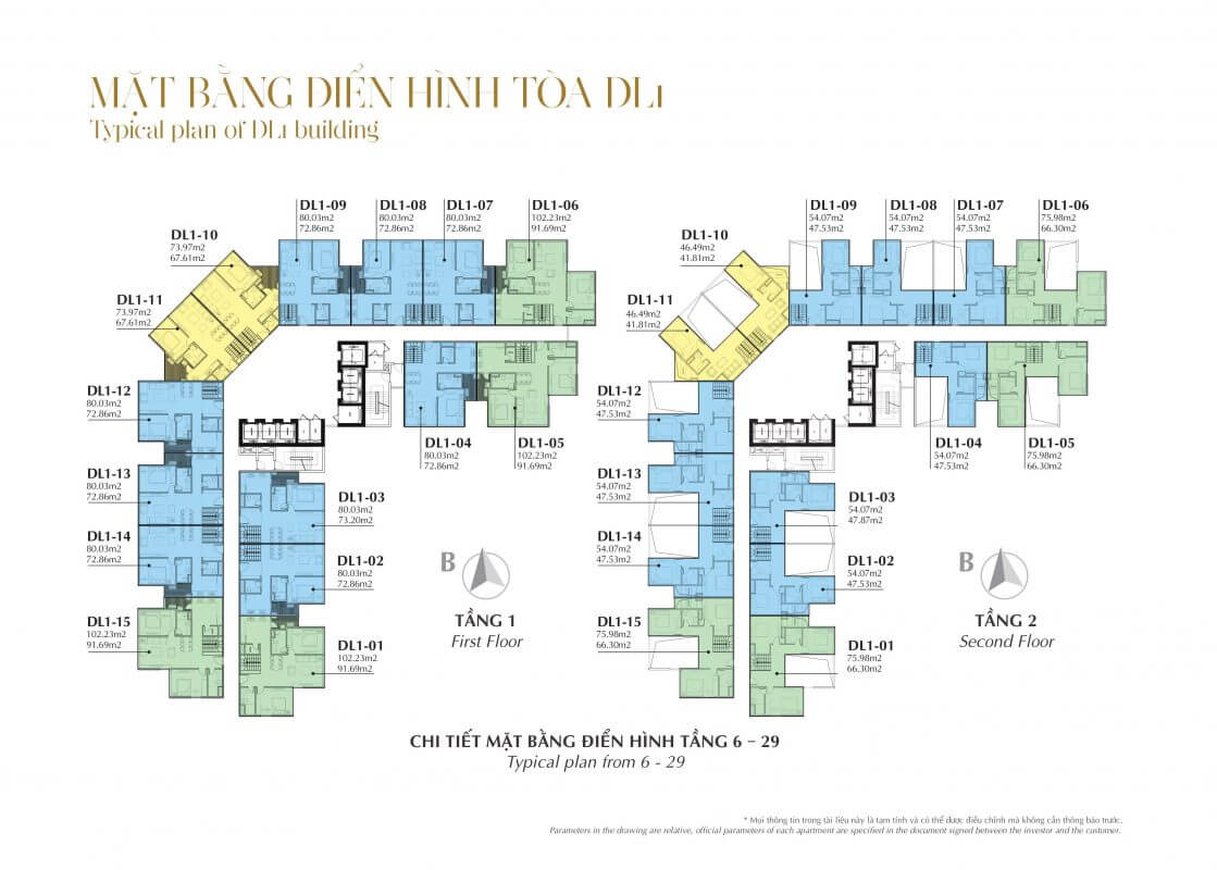 Mặt Bằng điển Hình Tòa Dl01