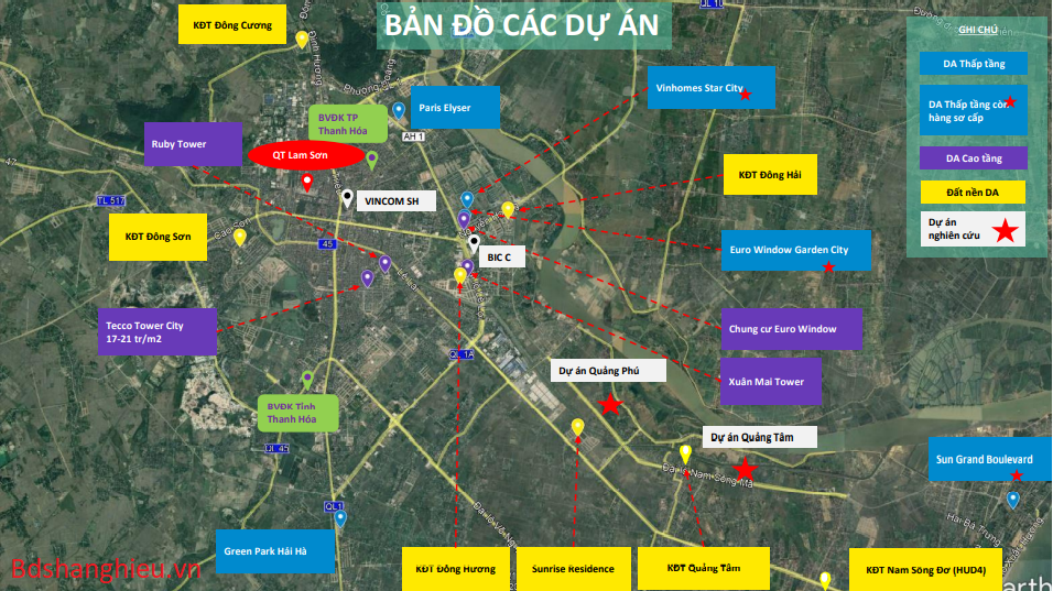 Bản đồ Các Dự án