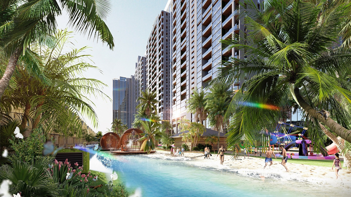 phối cảnh dự án sunshine crystal river cao tầng