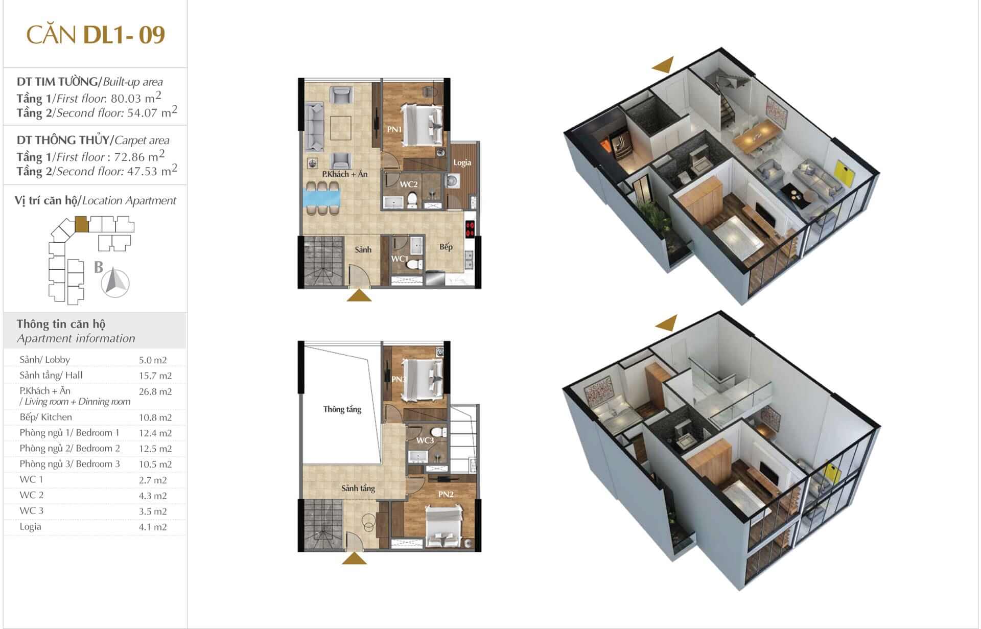 Mặt Bằng điển Hình Tòa Dl1 Dự án Sunshine Crystal River