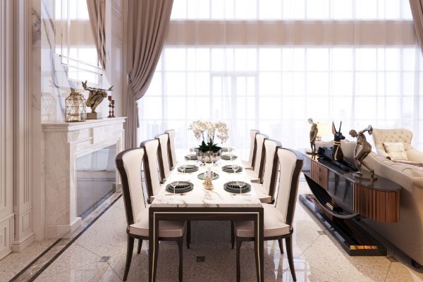 Phòng ăn Phong Khách Hiện đại Dự án Sunshine Crystal River