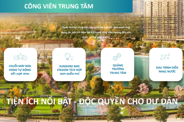 Tiện ích Công Viên Trung Tâm