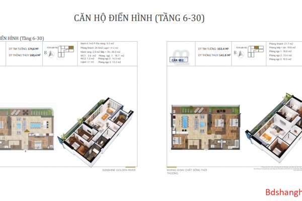 Căn Hộ điển Hình G01 G02 (tầng 6 30) Dự án Sunshine Golden River