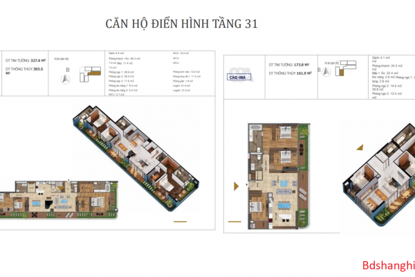 Căn Hộ điển Hình G06a Và G08a Tầng 31 Dự án Sunshine Golden River