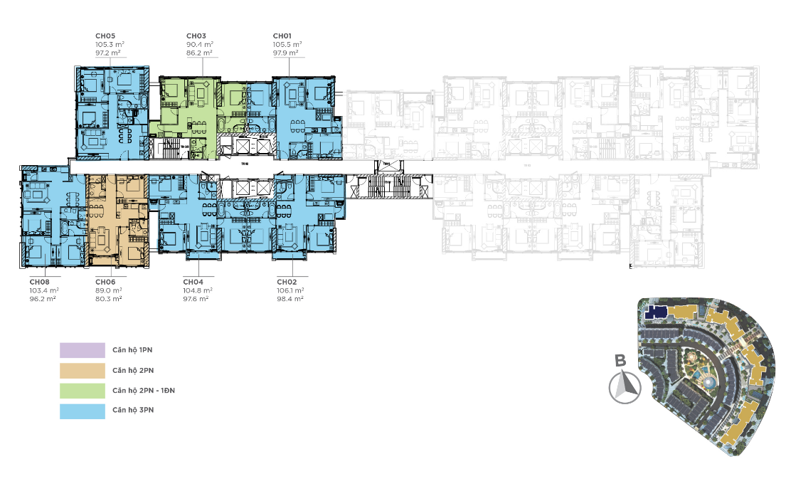 Mặt Bằng Tòa S1 Dự án Sunshine City Ciputra